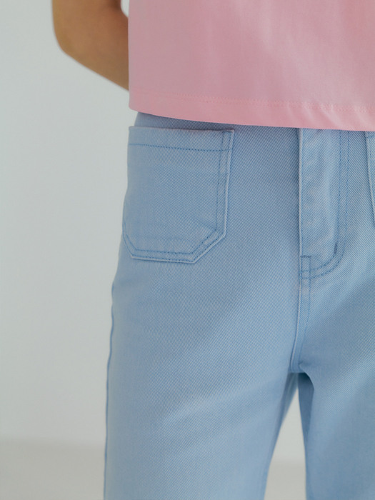 108 pocket denim pants (light blue)