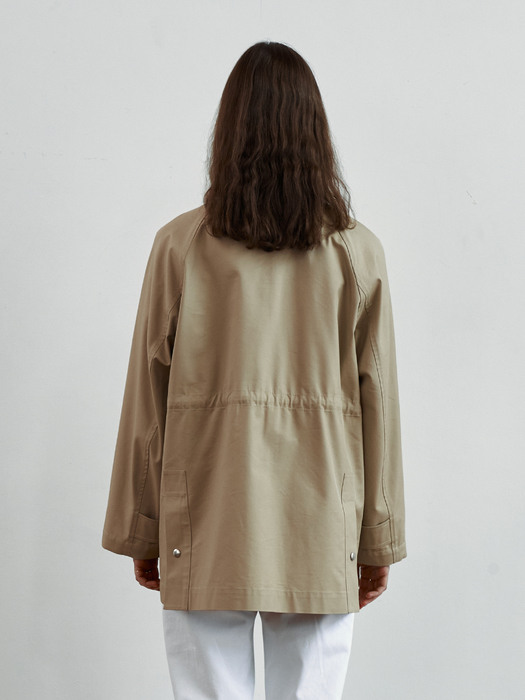 String belt hunting jacket [BEIGE]