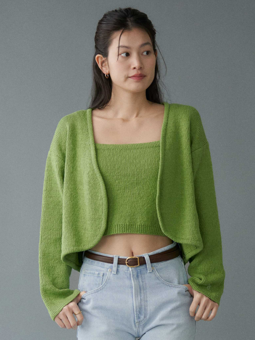 COTTON KNIT SET_LIGHT GREEN