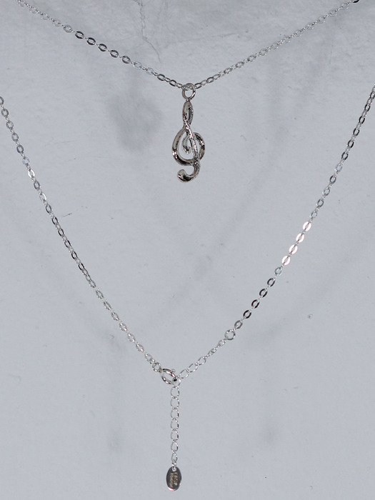 Silver Violin Necklace