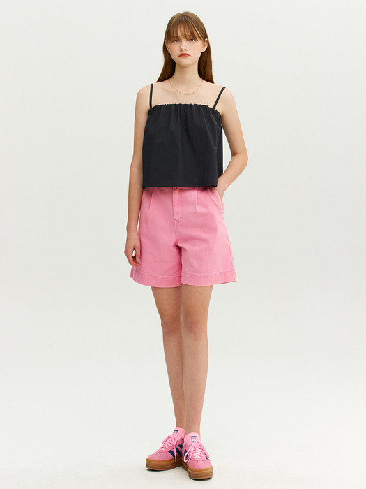 OSSOBUCO Tucked denim shorts (Pink)