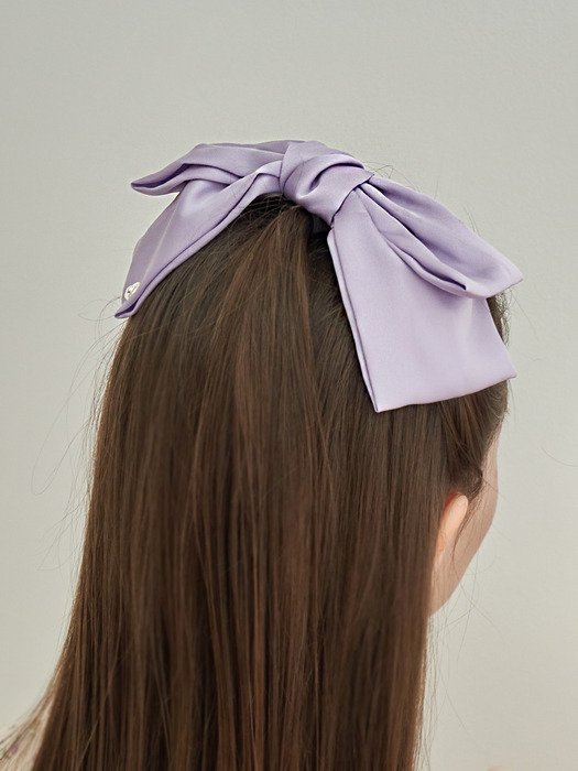 Purple ribbon hair pin