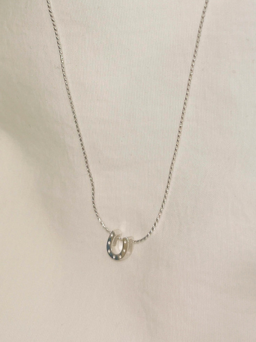 [92.5 silver]horse hoof of lucky necklace