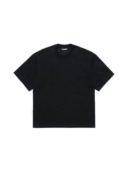 오라리 남녀공용 코튼 저지 티셔츠  블랙 A23ST01SU-BK