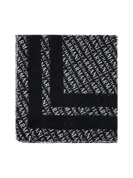 AX 여성 로고 패턴 레이온 스톨_블랙(A423376500)