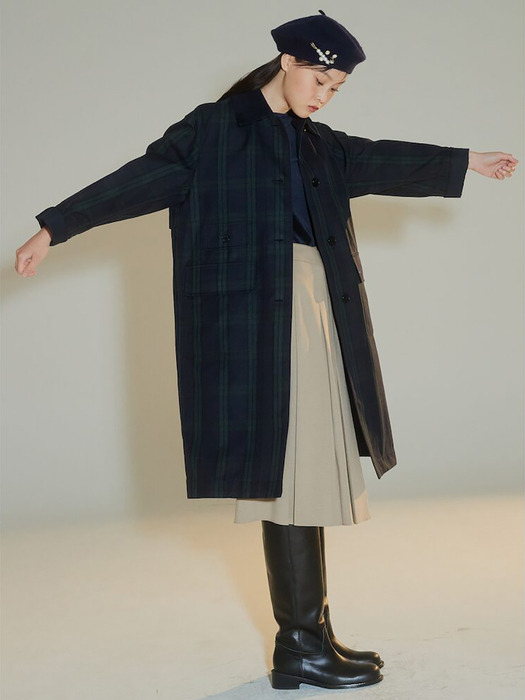 Signature Mac Trench Coat  Navy (KE3830M01R)