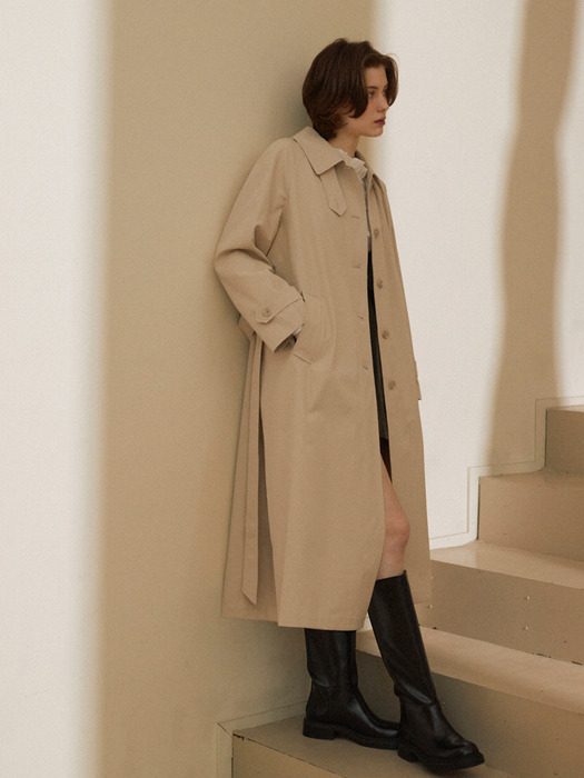 HOODED TRENCH COAT_BEIGE (MIDDLE/LONG)