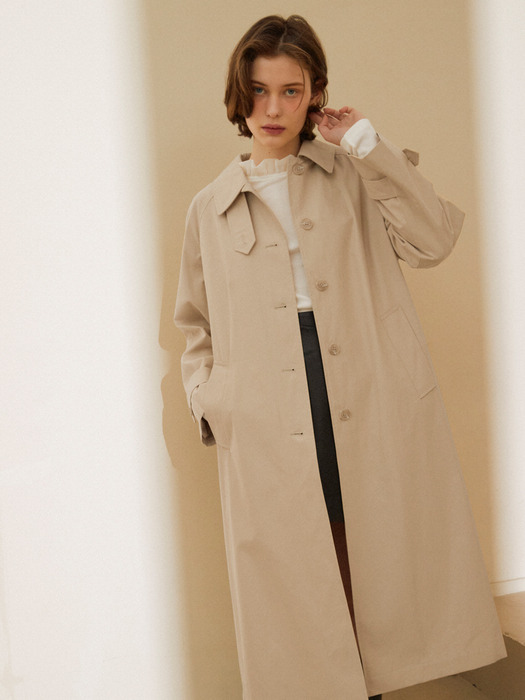 HOODED TRENCH COAT_BEIGE (MIDDLE/LONG)