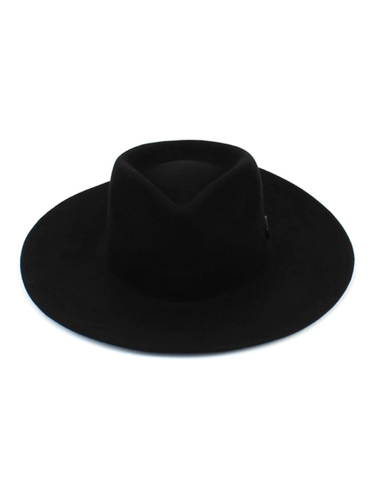 V Black Wool Fedora 울페도라