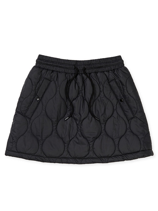 [23FW clove] Quilting Skirt (Black)