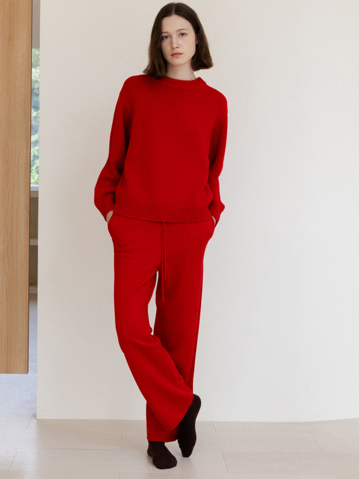 Softly Knit Pants (red)