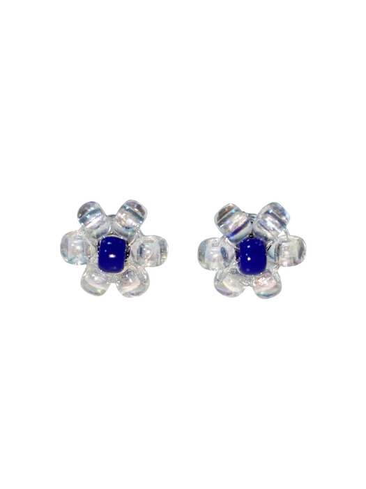 Shiny Glass Flower Beads Earring