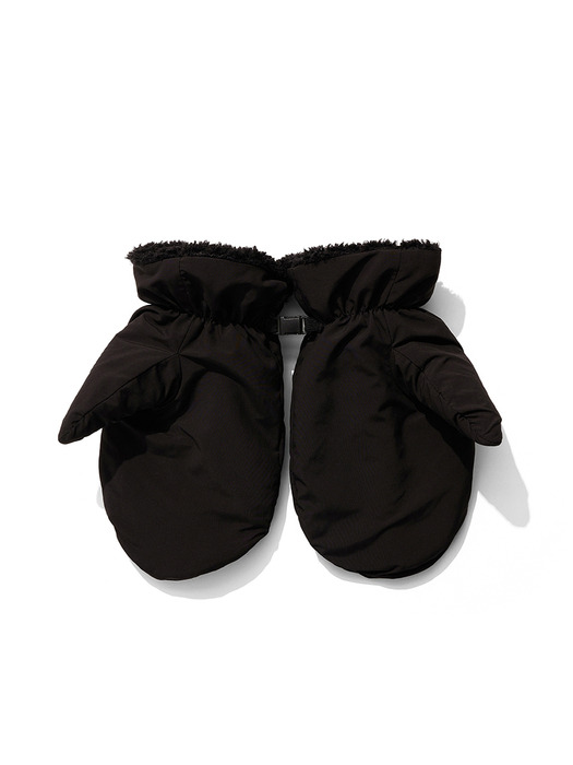 ZIP MITTENS, BLACK