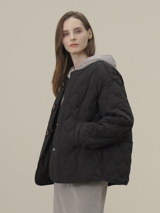 Quilted Down Jacket _Black