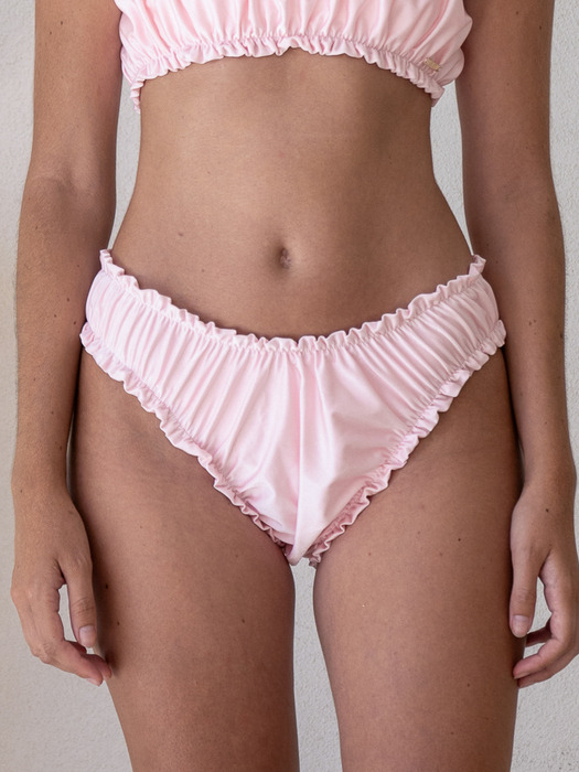 Mia Pink Ruched Bikini Briefs
