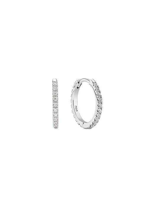 [925 silver] Deux.silver.182 / anse dew earring (large ver.)