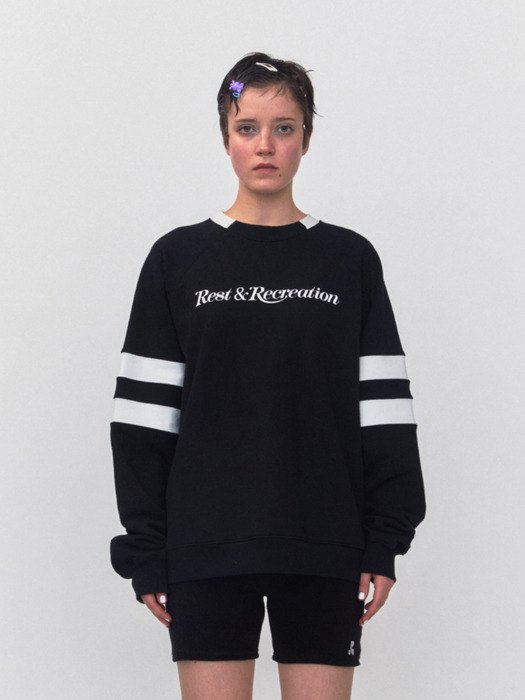 RR OVERSIZED RAGLAN SWEATSHIRT - BLACK