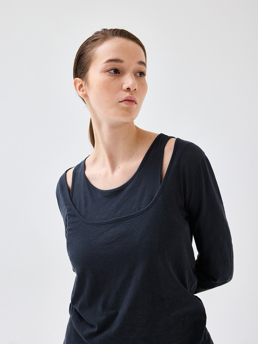 LAYER JERSEY TEE _ GREY