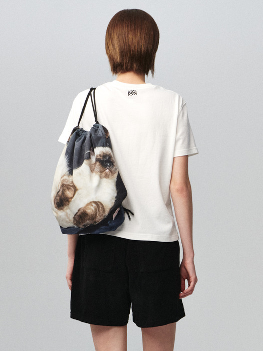 Drawstring Sport Bag Cat Print