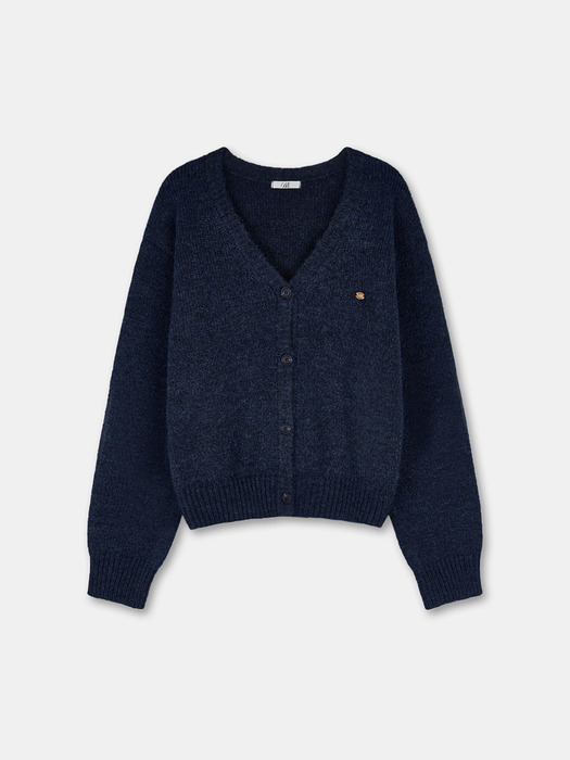 coin set-up wool cardigan-navy