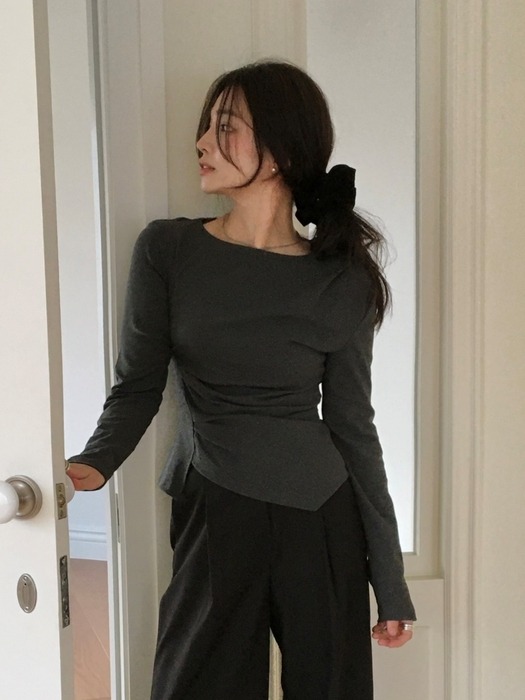 [무배][여울PICK] LOND2 WAIST TUCK BLOUSE(Z-BL-4287)