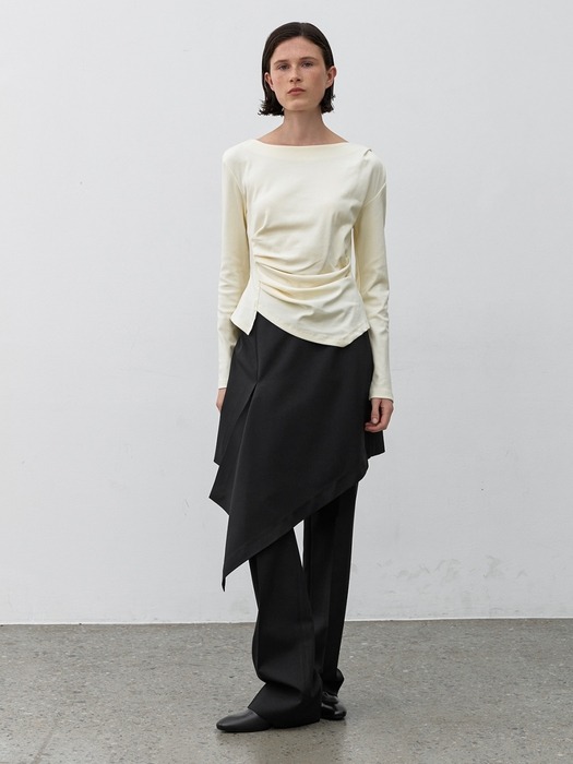 [무배][여울PICK] LOND2 WAIST TUCK BLOUSE(Z-BL-4287)