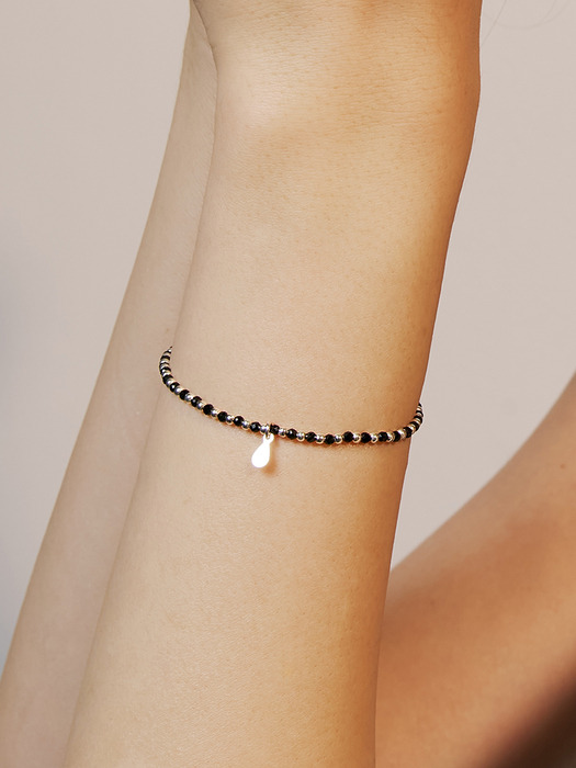 [sv925] black crystal bracelet