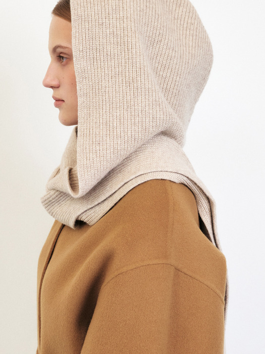 CASHMERE BLENDED HOOD MUFFLER [4COLORS]