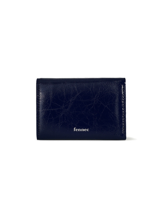 CRINKLE TRIANGLE TRIPLE WALLET D - NAVY BLUE