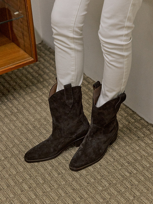 [단독]Cow Split Western Boots_3 Colors