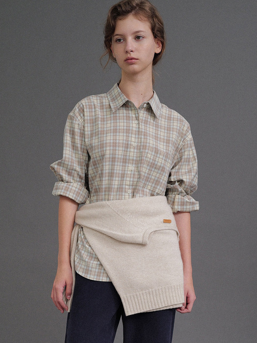 Robin check shirts (beige)