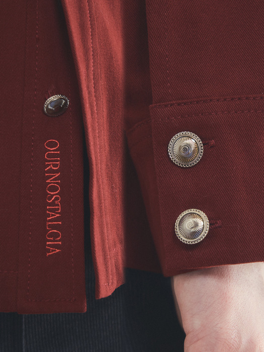 western pitch shirt_Burgundy