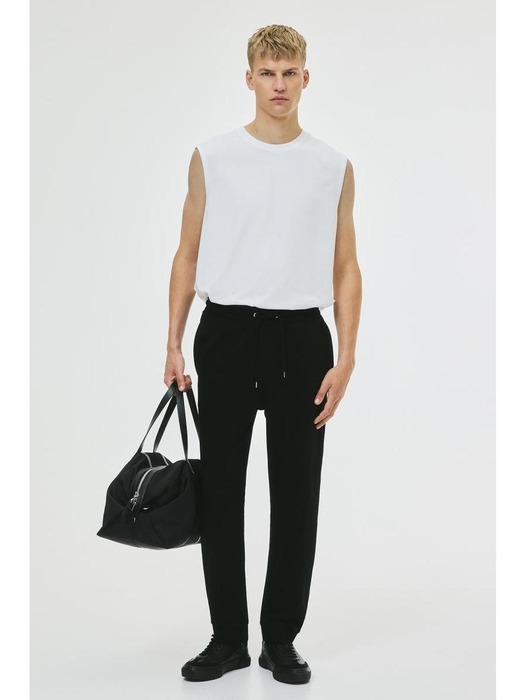 레귤러핏 스웨트 팬츠 블랙 1200760001