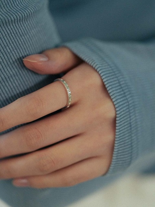 Rough Textured Wish Ring Silver