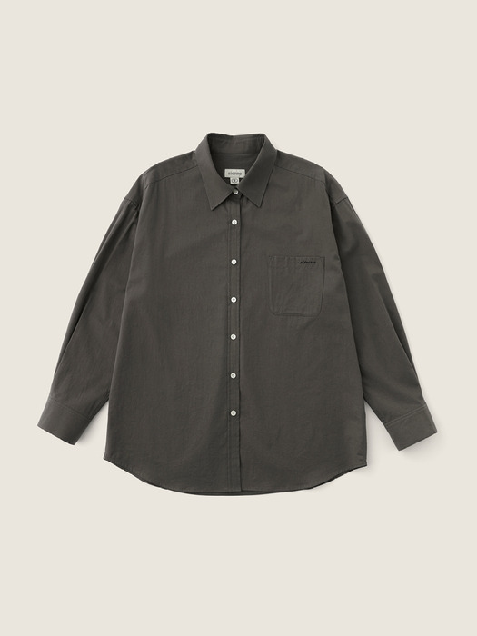 Jane Cotton Shirt (Charcoal)