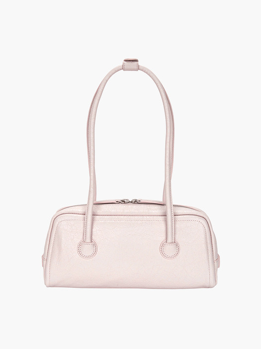 SOFT BAGUETTE BAG_pale pink cracked