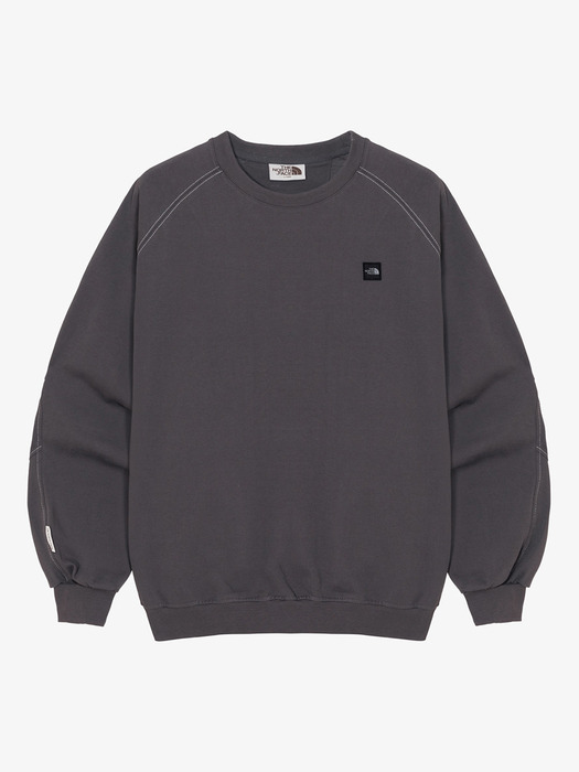NM5MR02J 화이트라벨 미니박스 스티치 스웻셔츠_DARK GRAY