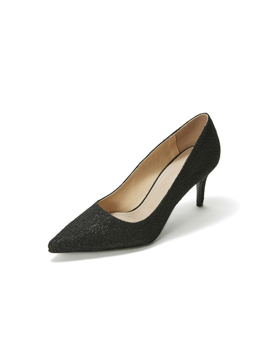 Briana Classic Stiletto_Black Glitter Mesh