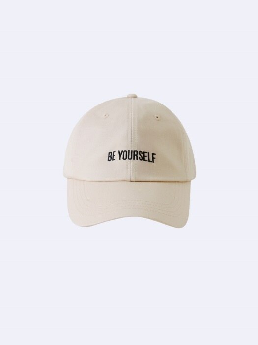 츄바스코 (BE YOURSELF) slogan softshell ball cap BEIGE CBC16010