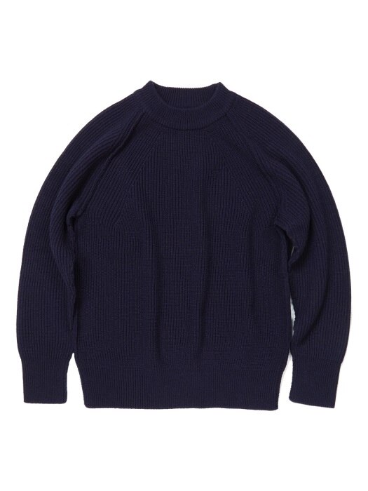 [UNISEX] RAGLAN SWEATER [NAVY]