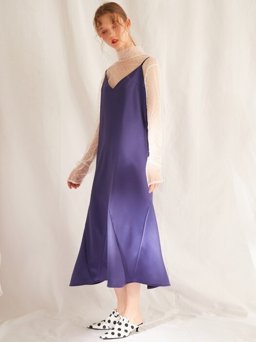 SLIP LONG DRESS_NAVY