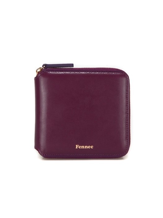 ZIPPER WALLET - PLUM PURPLE