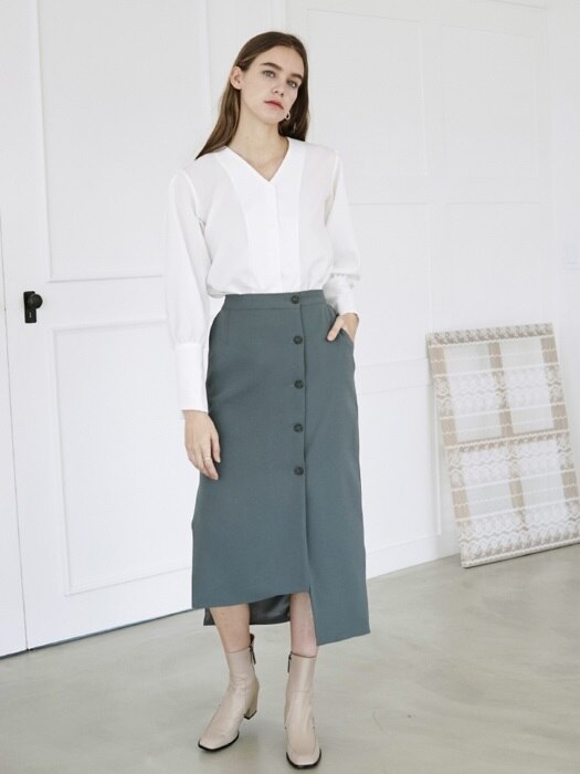 LONG SLIM SKIRT KHAKI