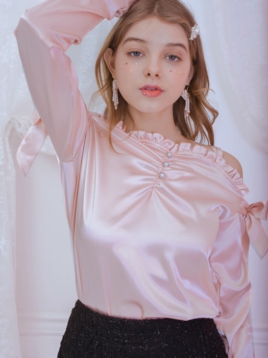 soft pearl blouse pink