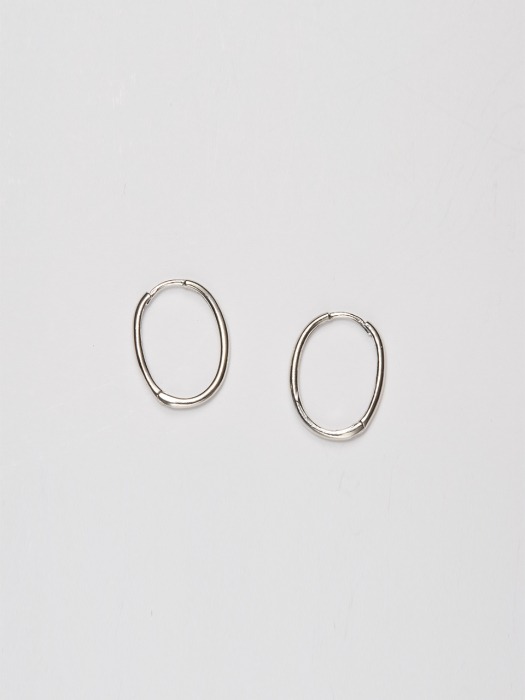 simple oval hoop earring