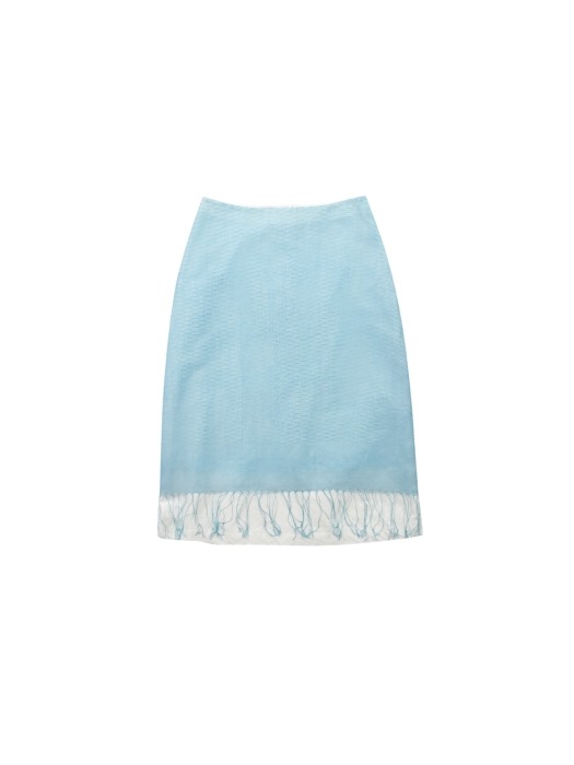 Hand-dyeing fringe scarf skirt