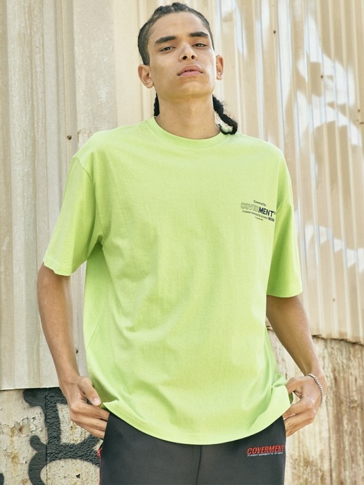 BASIC LOGO OVER-FIT TEE NEON GREEN