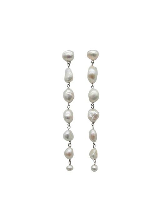 Seven Pearl Long Earrings