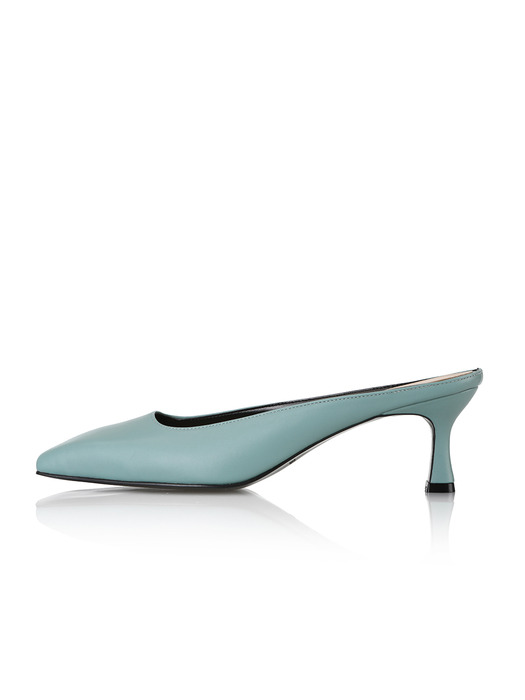 Y.00 Square Toe Mules / YY20S-S42 TEAL BLUE