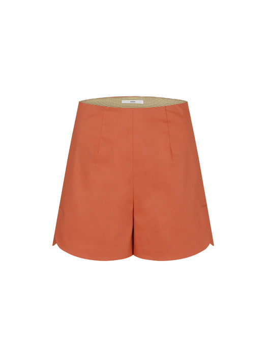 High-waist short pants_Sunset orange